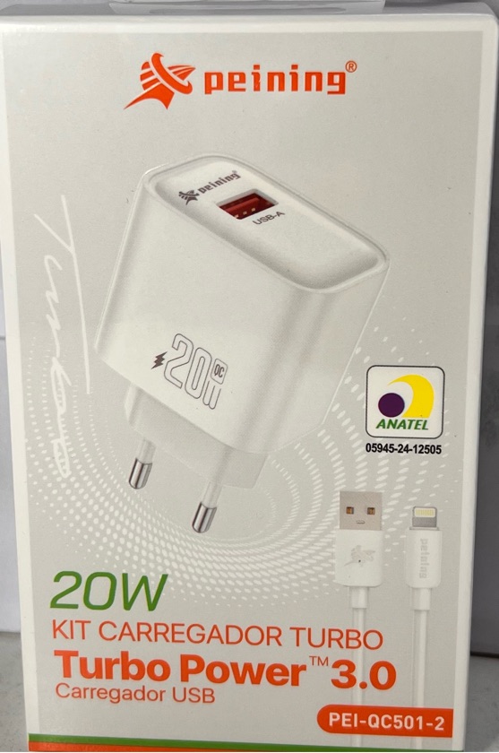 CARREGADOR USB IPHONE 20W PEINING PEI-QC501-2