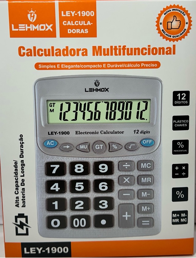 CALCULADORA LEHMOX LEY-1900 — imagem 1