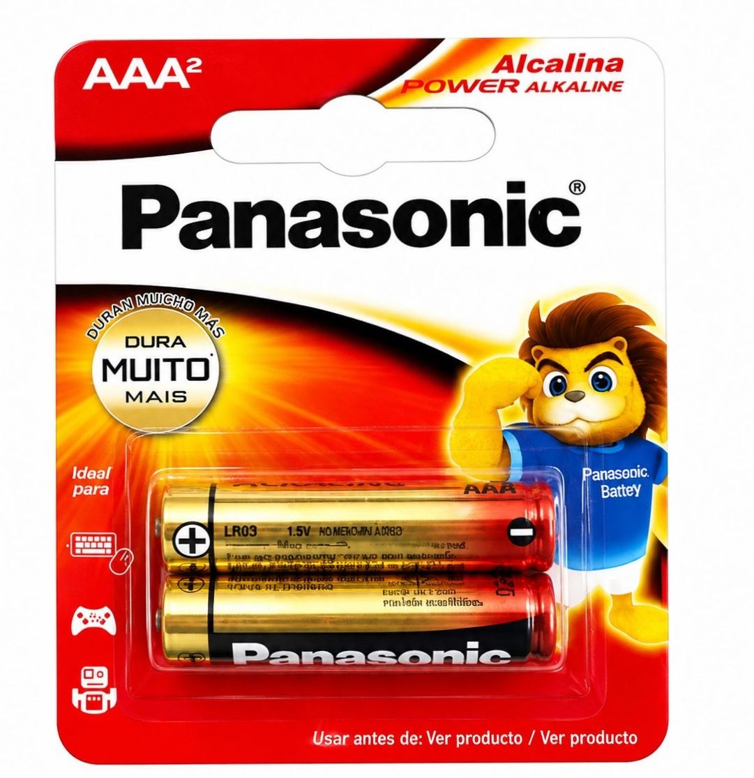 PILHA ALKALINA PANASONIC C/2AAA