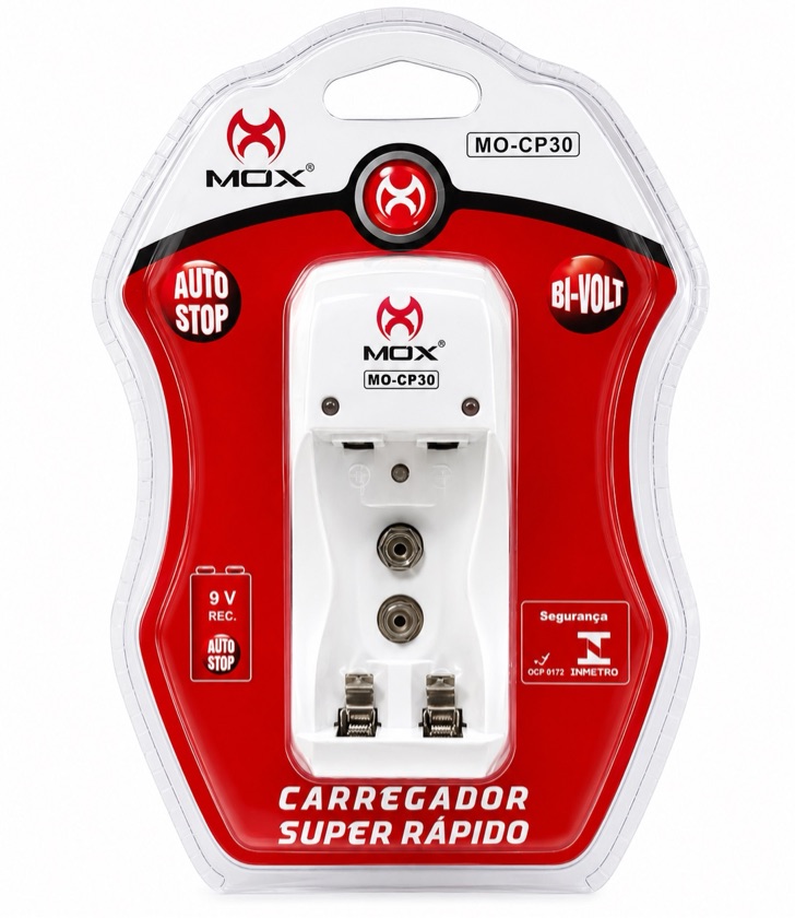 CARREG PILHA S/PILHA MOX MO-CP30