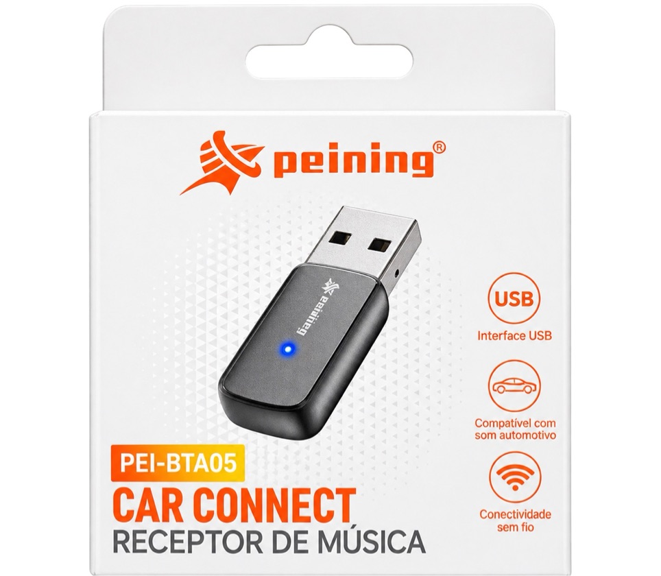RECEPTOR BLUETOOTH CARRO PEINING PEI-BTA05