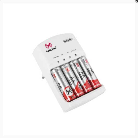 CARREGADOR DE PILHA COM 4 AA MOX MO-CP51