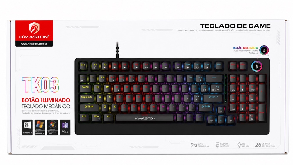 TECLADO MECÂNICO H’MASTON TK03