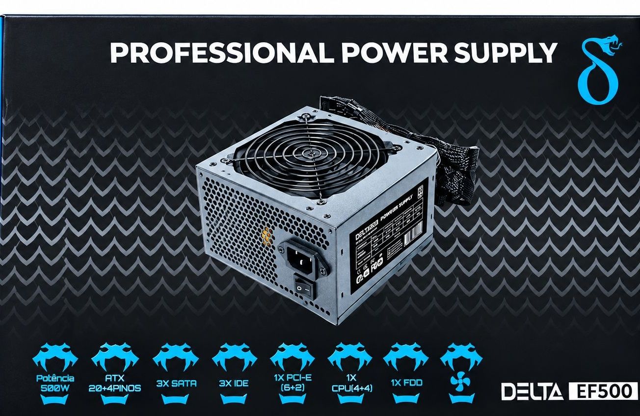 FONTE PC GAMER DELTA 500W EF500