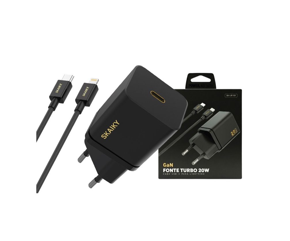 CARREGADOR TIPO-C/IPHONE SKAIKY 20W SK-UR-101