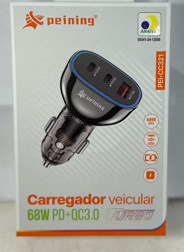 CARREGADOR PD USB VEICULAR PEINING PEI-CC321