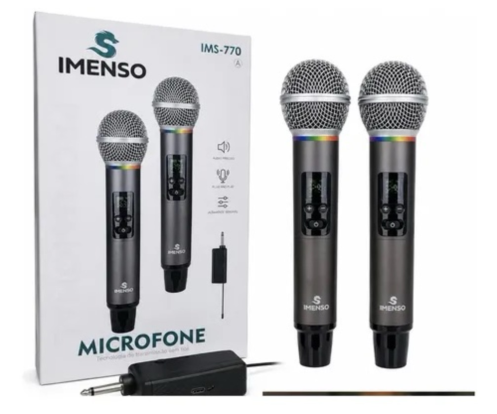 MICROFONE SEM FIO IMENSO IMS-770