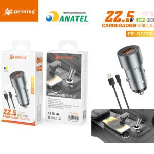 CARREGADOR TURBO VEICULAR IPHONE PEINING PEI-QCC99-2