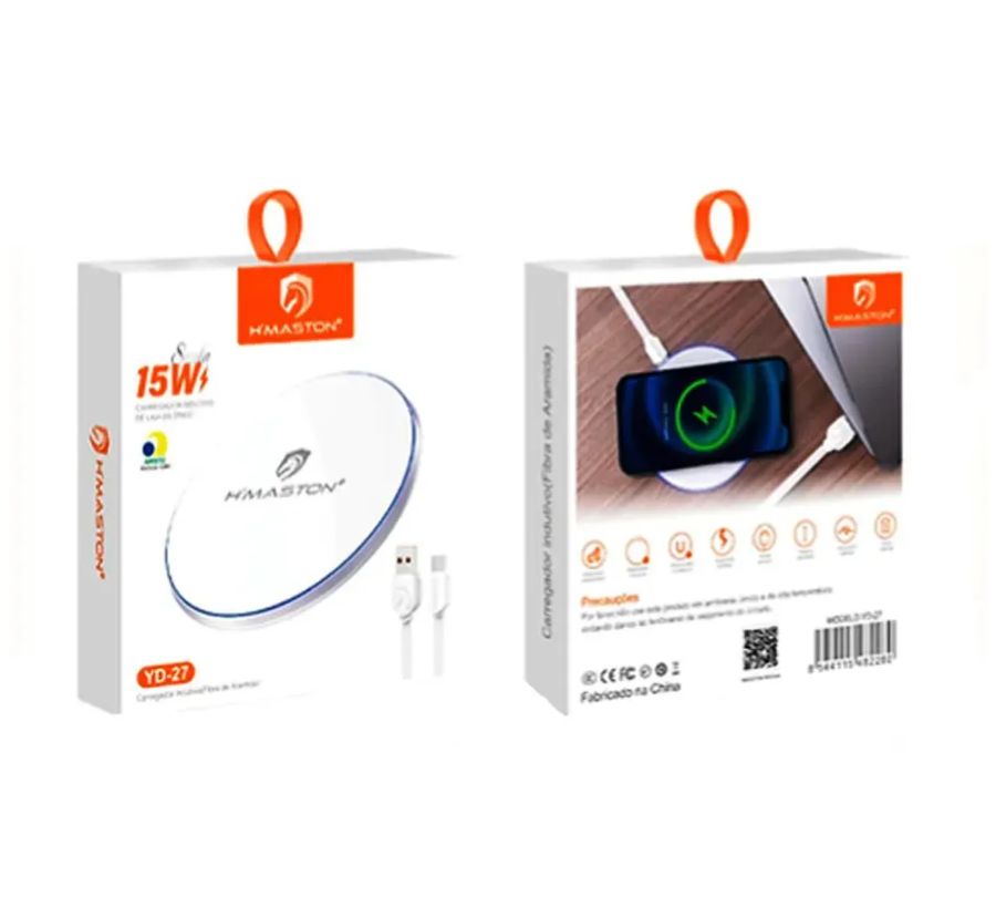 CARREGADOR HMASTON INDUÇÃO USB 15W YD-27