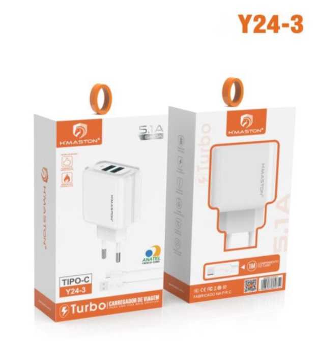 CARREGADOR HMASTON TOMADA 5.1 TIPO-C Y24-3