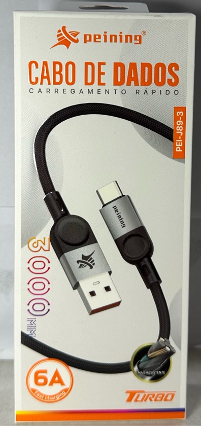 CABO USB TIPO-C 3 METROS PEINING PEI-J89-3