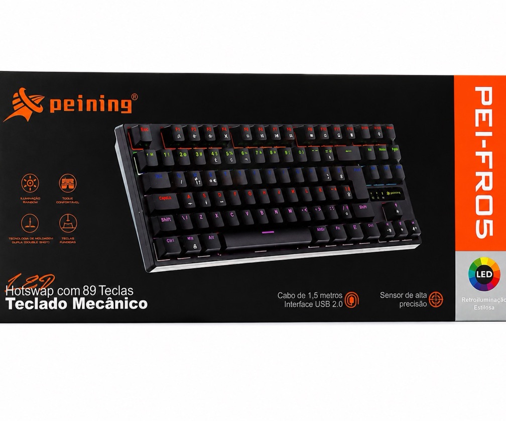 TECLADO GAMER MECÂNICO C/FIO PEINING PEI-FR05