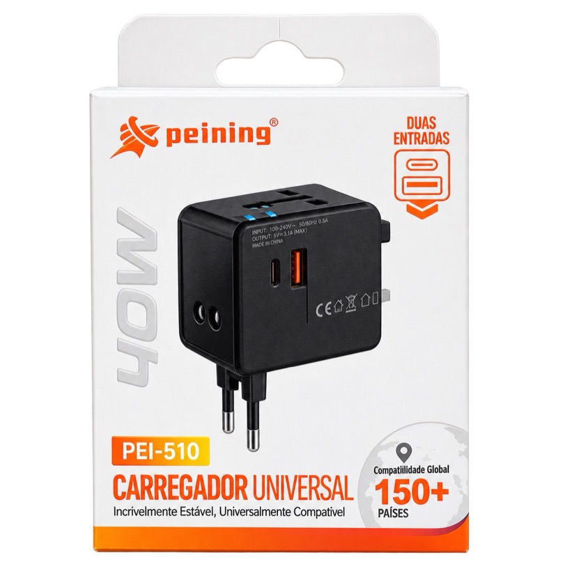TOMADA UNIVERSAL/USB PEINING PEI-510 — imagem 1