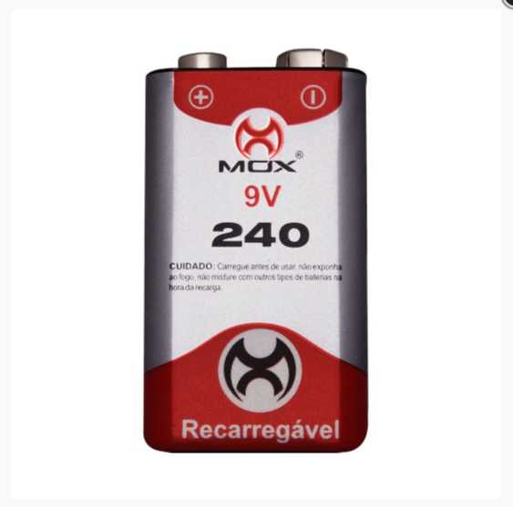 BATERIA RECARREGAVEL 9V MOX MO-9V240