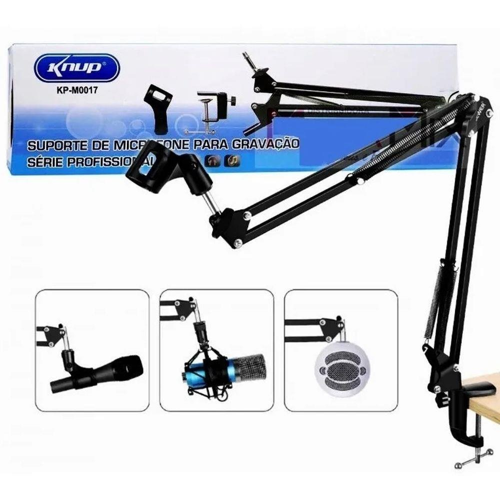 SUPORTE MICROFONE KNUP KP-M0017