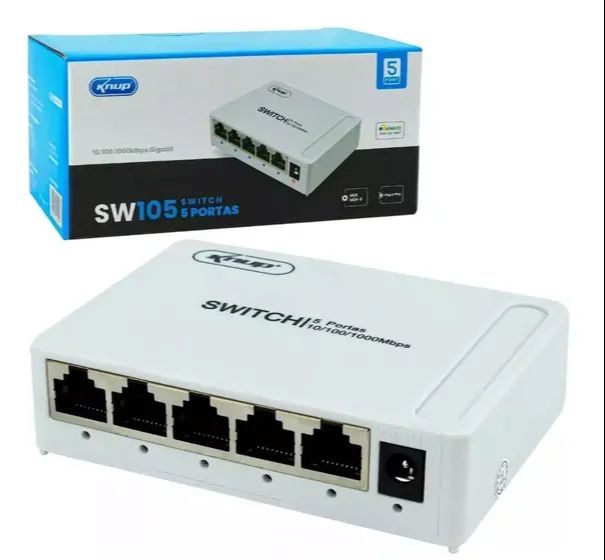 SWITCH REDE 10-1000 KNUP 5 PORTAS SW-105