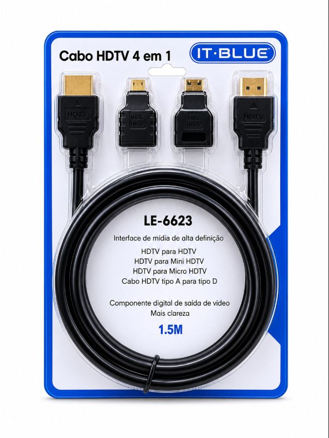 CABO HDMI  HDTV 4 EM 1 IT-BLUE LE-6623