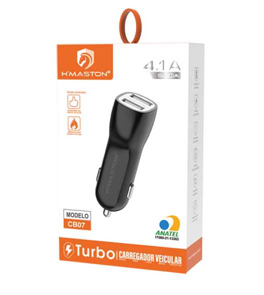 CARREGADOR VEICULAR 2 USB HMASTON CB07 4.1