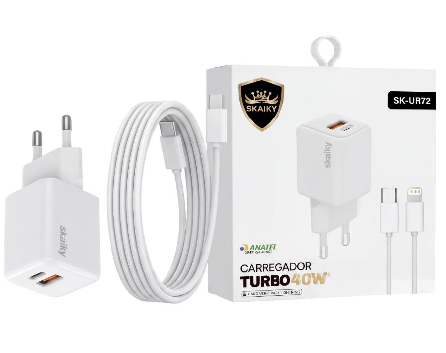 CARREGADOR 40W TIPO-C/IPHONE SKAIKY SK-UR72