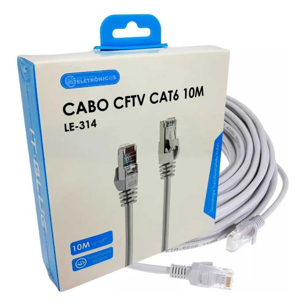 CABO DE REDE 10MTS CAT6 IT-BLUE LE-314