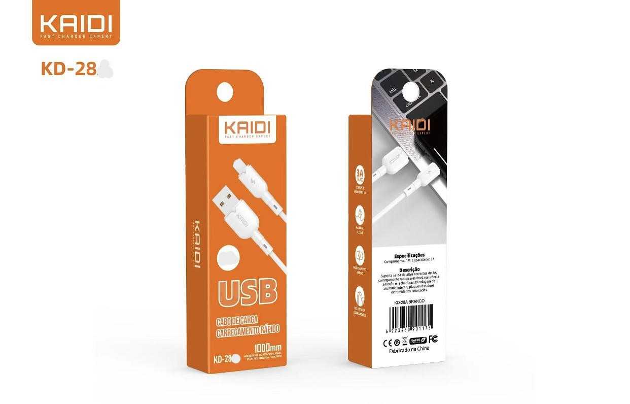 CABO USB KAIDI V8 KD-28M 1M