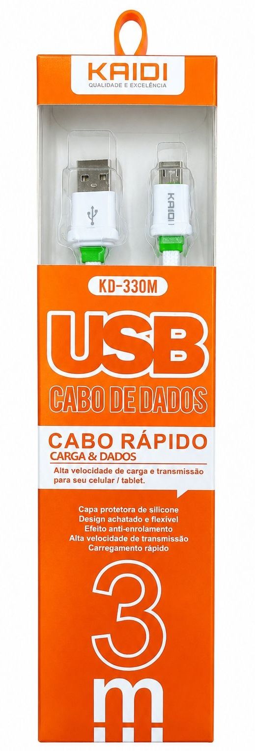 CABO KAIDI USB V8 3MTS KD-330M
