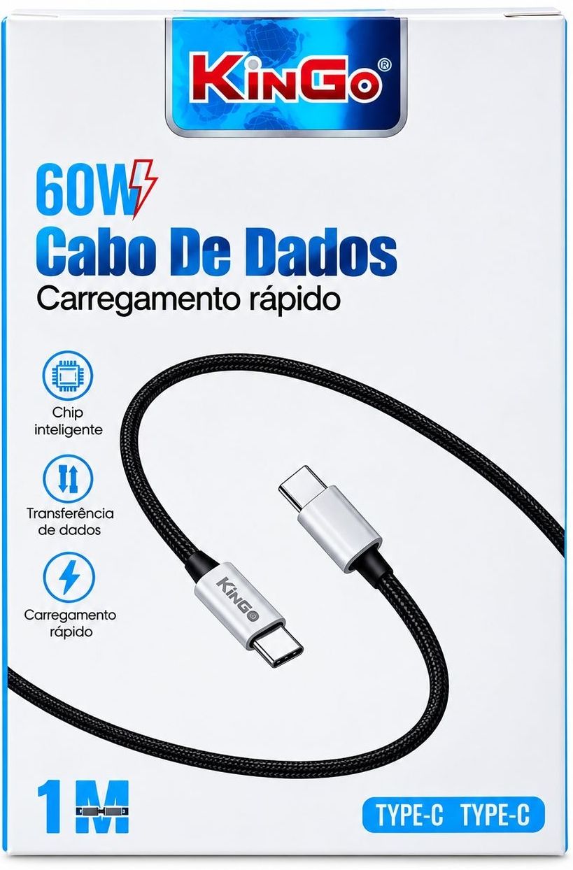 CABO KINGO TRANÇADO TYPE-C TYPE-C 60W