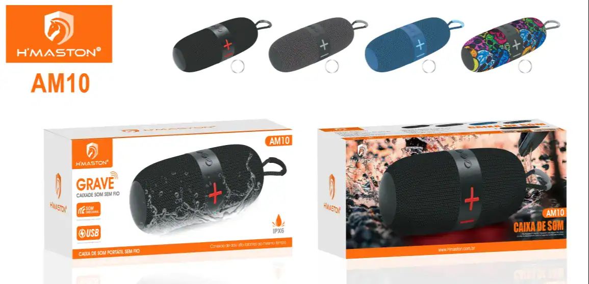 CAIXA DE SOM BLUETOOTH H´MASTON AM10
