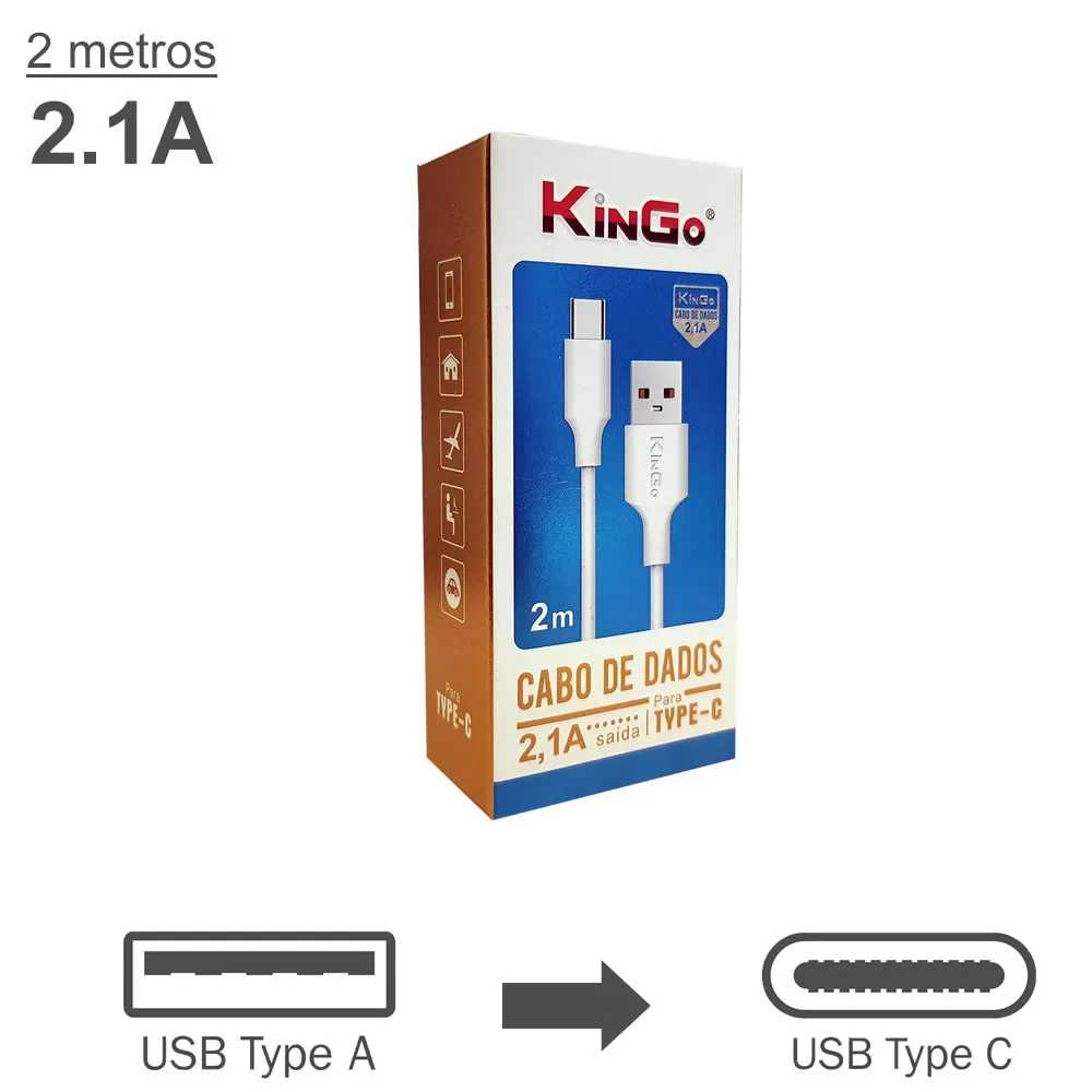 CABO USB KINGO TIPO-C 2M