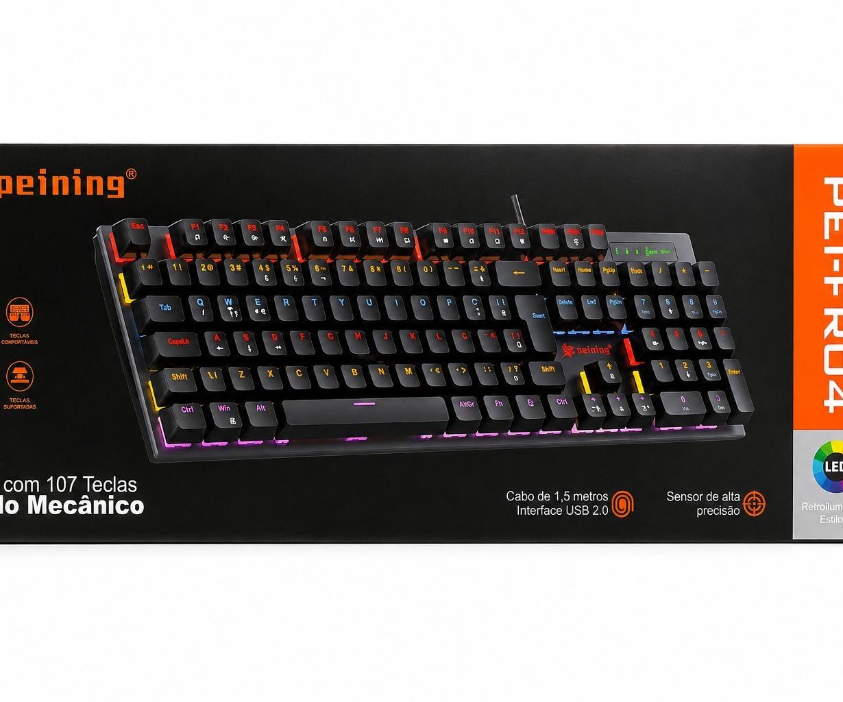 TECLADO GAMER MECÂNICO C/FIO PEINING PEI-FR04 — imagem 1