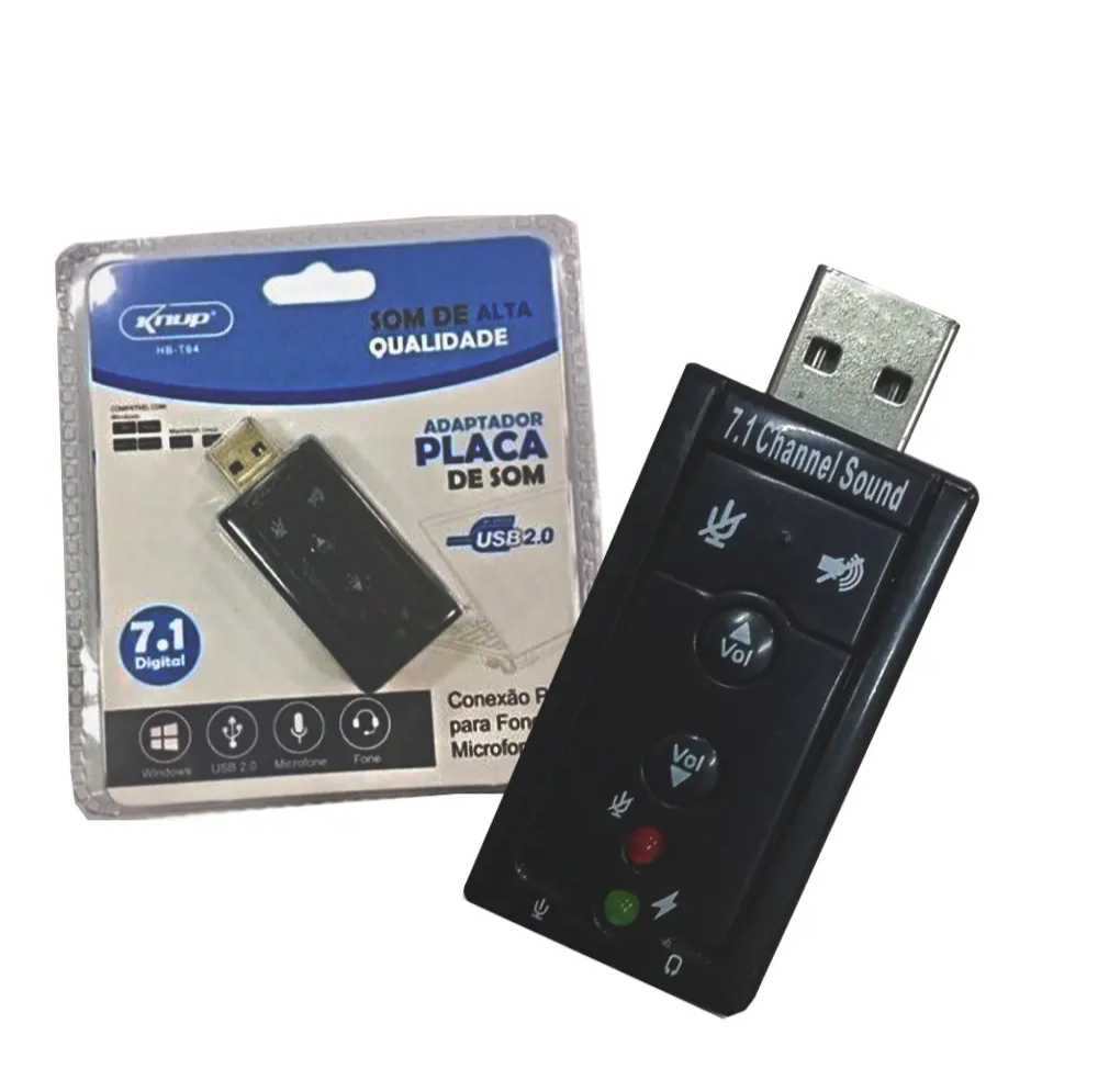 PLACA DE SOM USB KNUP HB-T64 — imagem 1