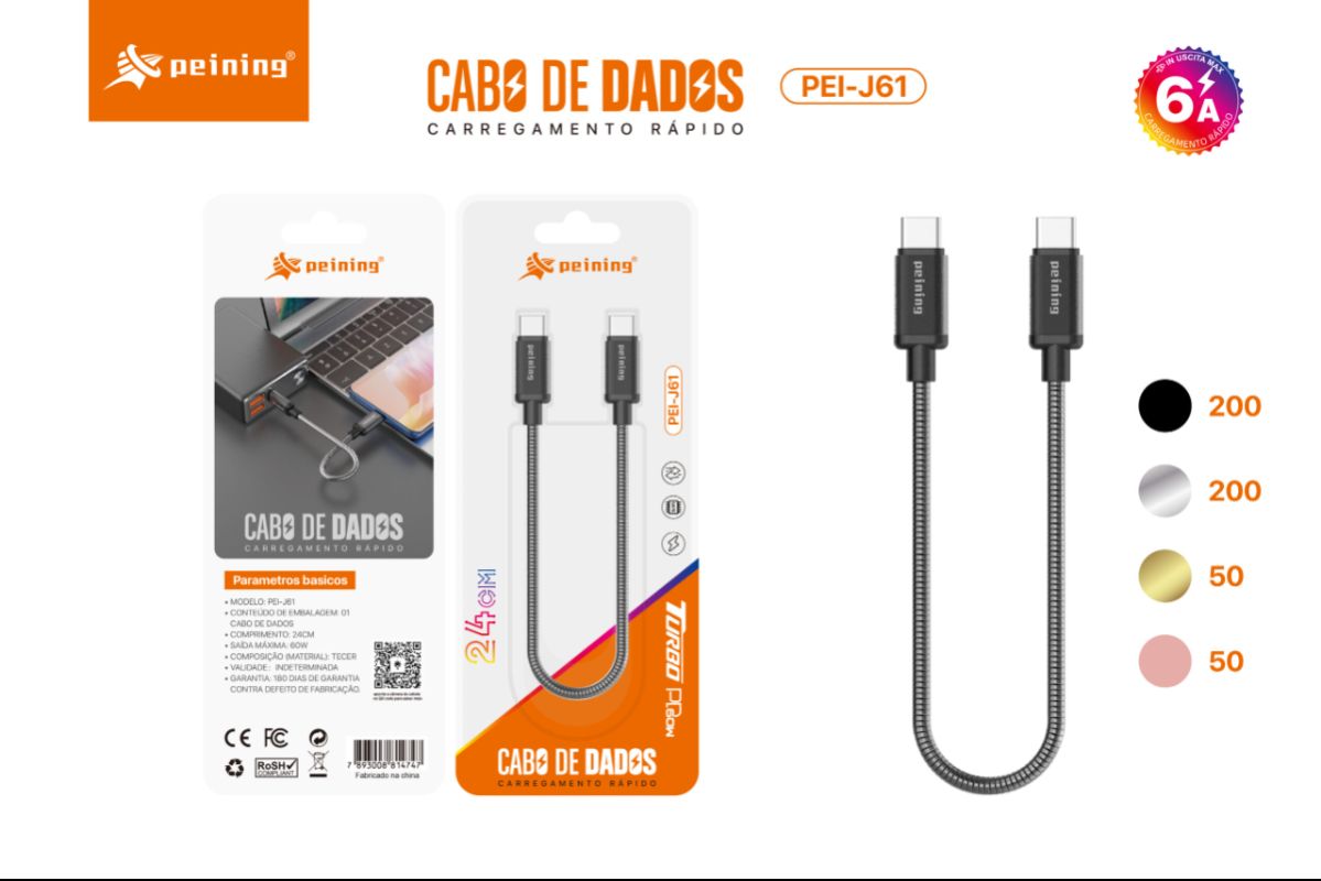 CABO TIPO-C TIPO-C 24CM PEINING PEI-J61