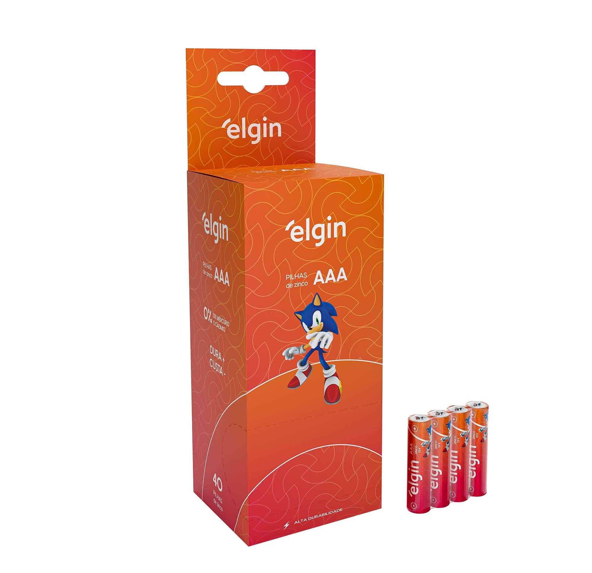 CAIXA DE PILHA ELGIN AAA