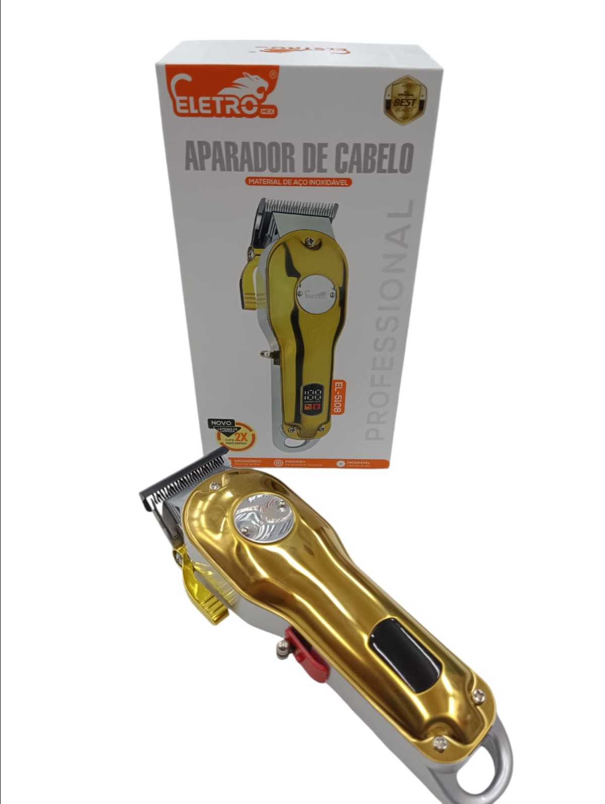 MÁQUINA DE CABELO PROFISSIONAL ELETROMEX EL-5108