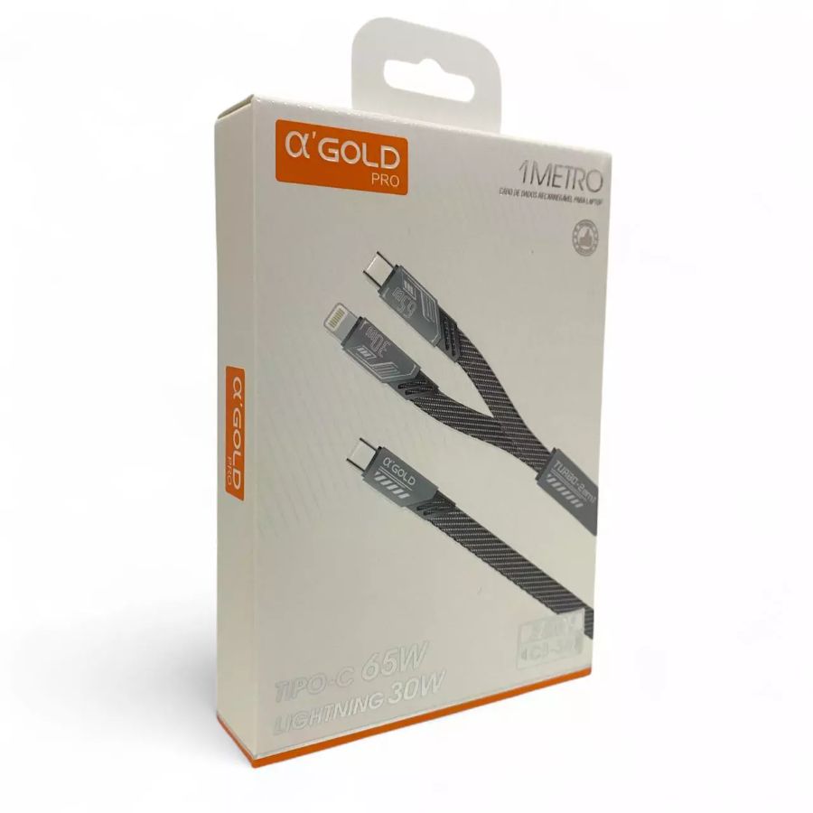 CABO TIPO-C 2 EM 1 A’GOLD CB-34
