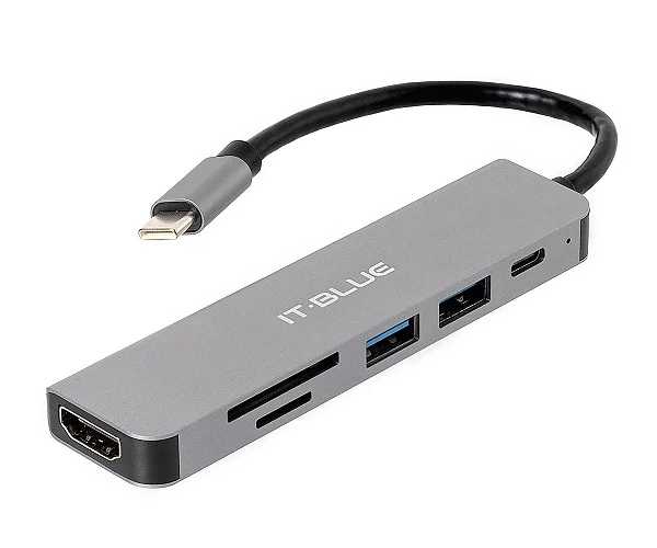 ADAPTADOR TIPO-C 6X1 IT-BLUE LE-4137