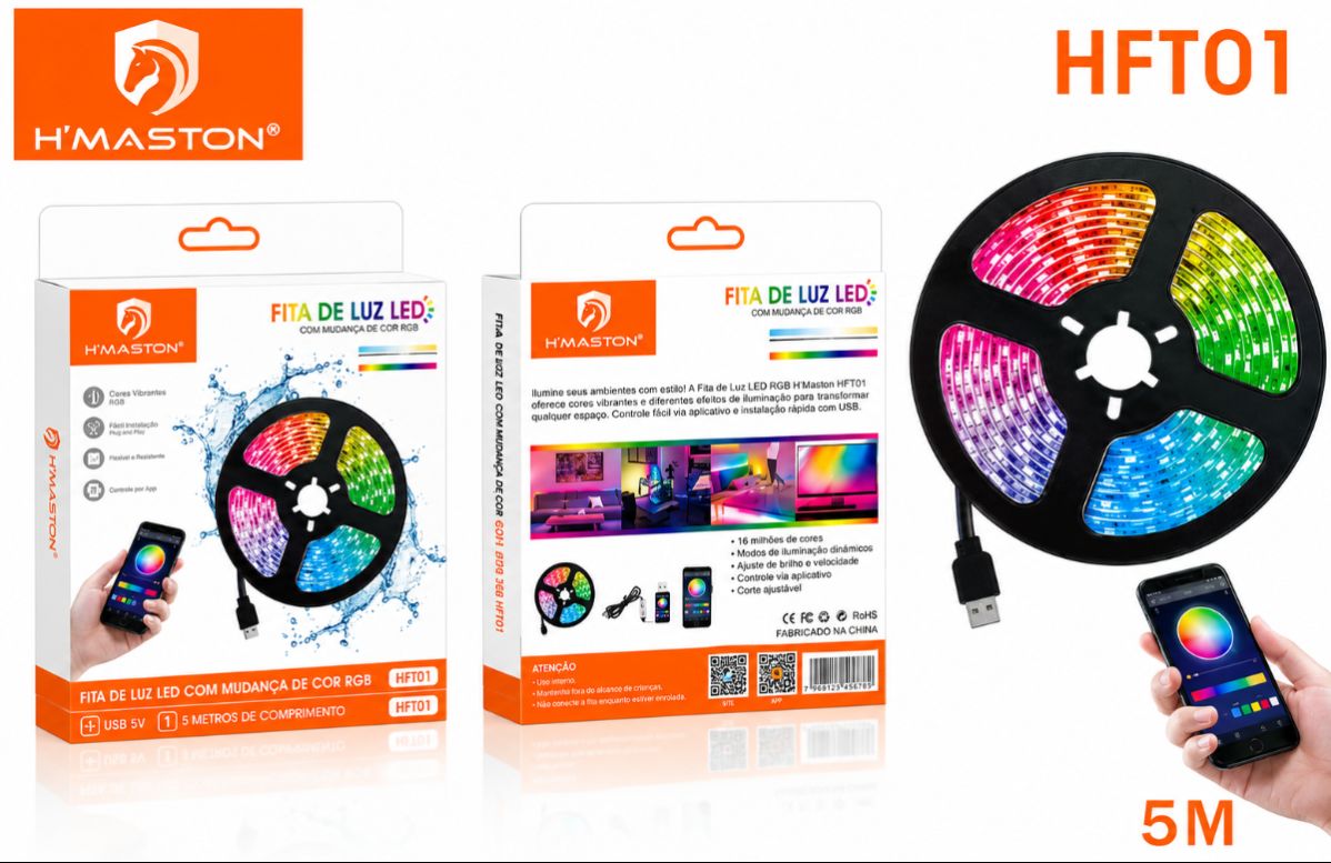 FITA DE LED H´MASTON 5 METROS HFT01