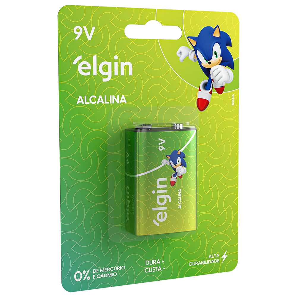 BATERIA ALCALINA 9V ELGIN 6LR61