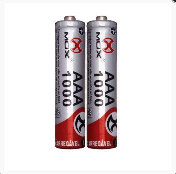 PILHA RECARREGAVEL AAA COM 2 MOX MO-AA2600B2