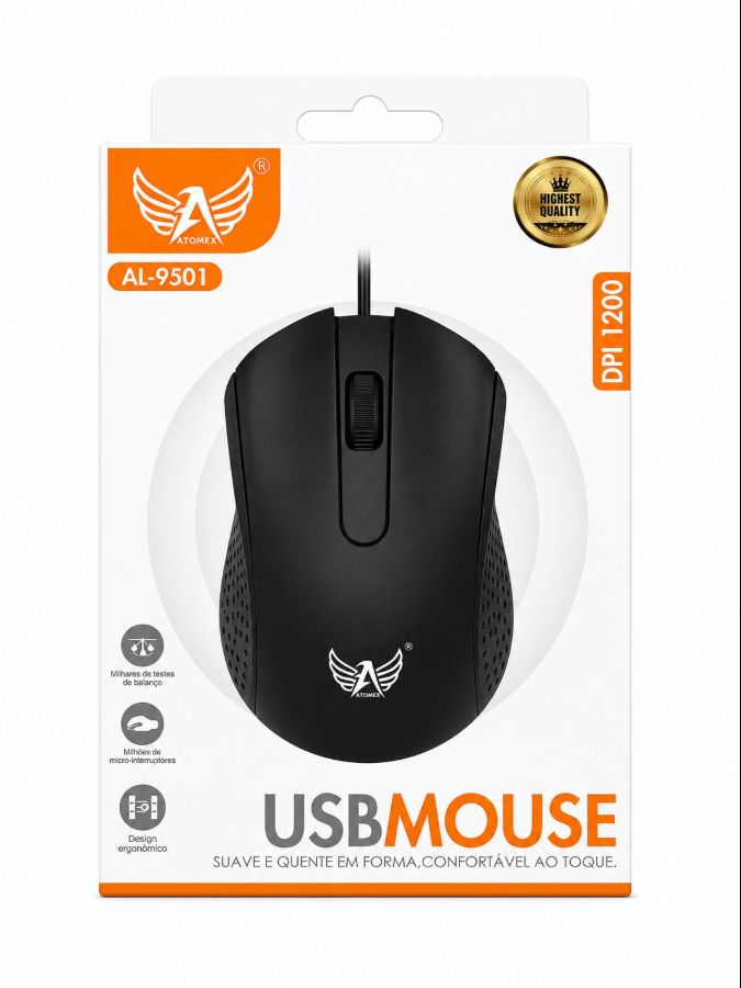MOUSE COM FIO USB ALTOMEX AL-9501