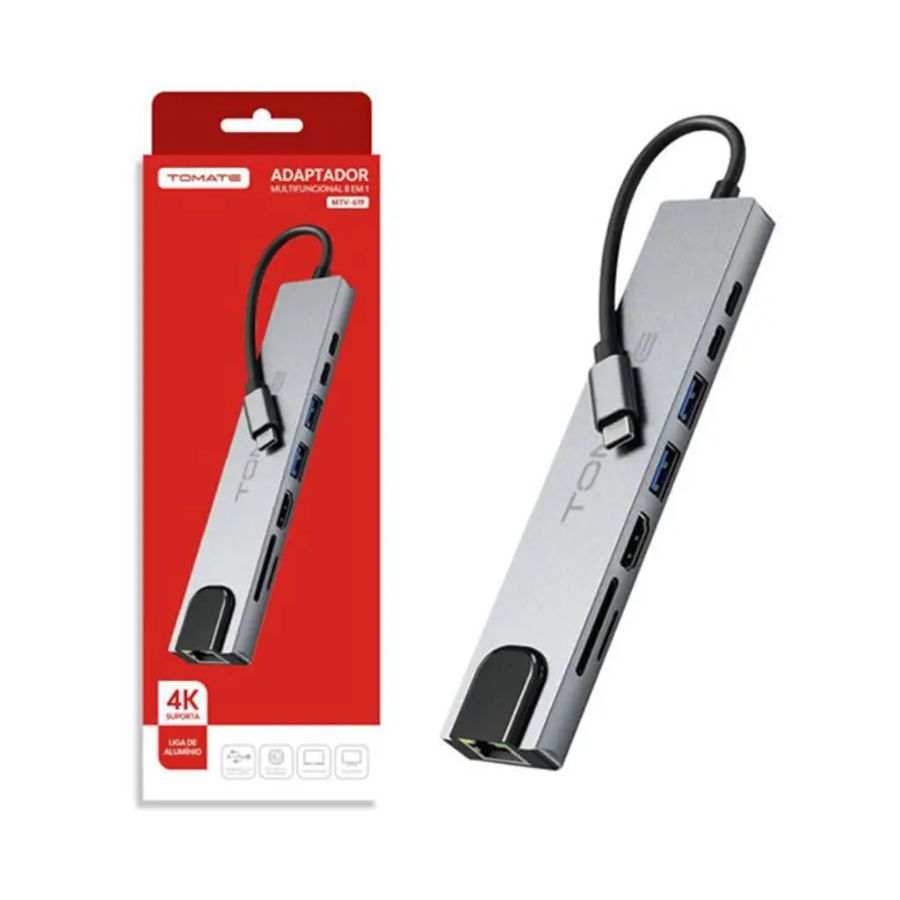 ADAPTADOR TIPO-C 8X1 TOMATE MTV-619
