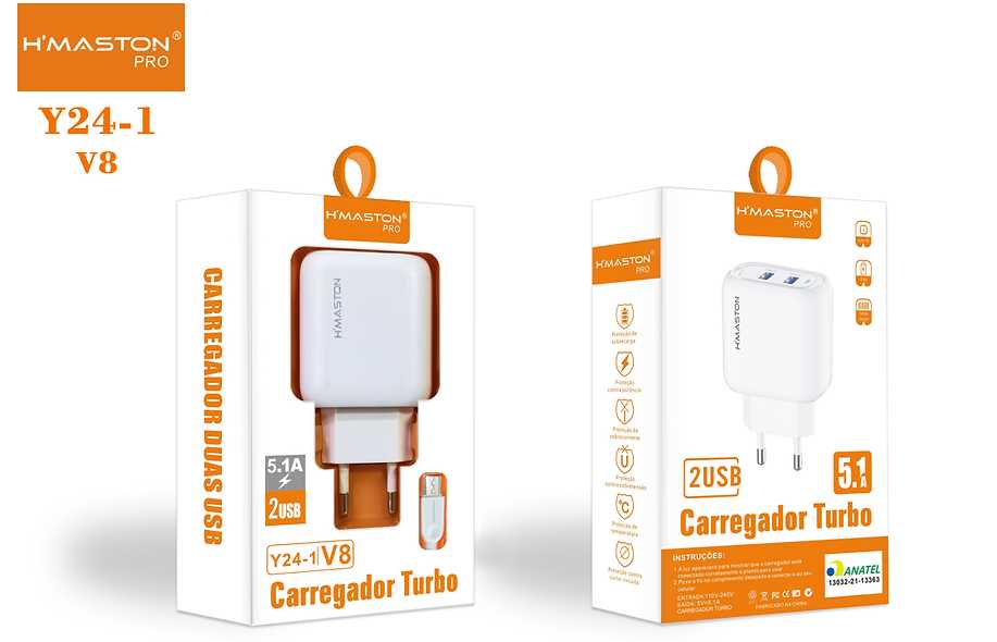 CARREGADOR HMASTON TOMADA 5.1 V8 Y24-1