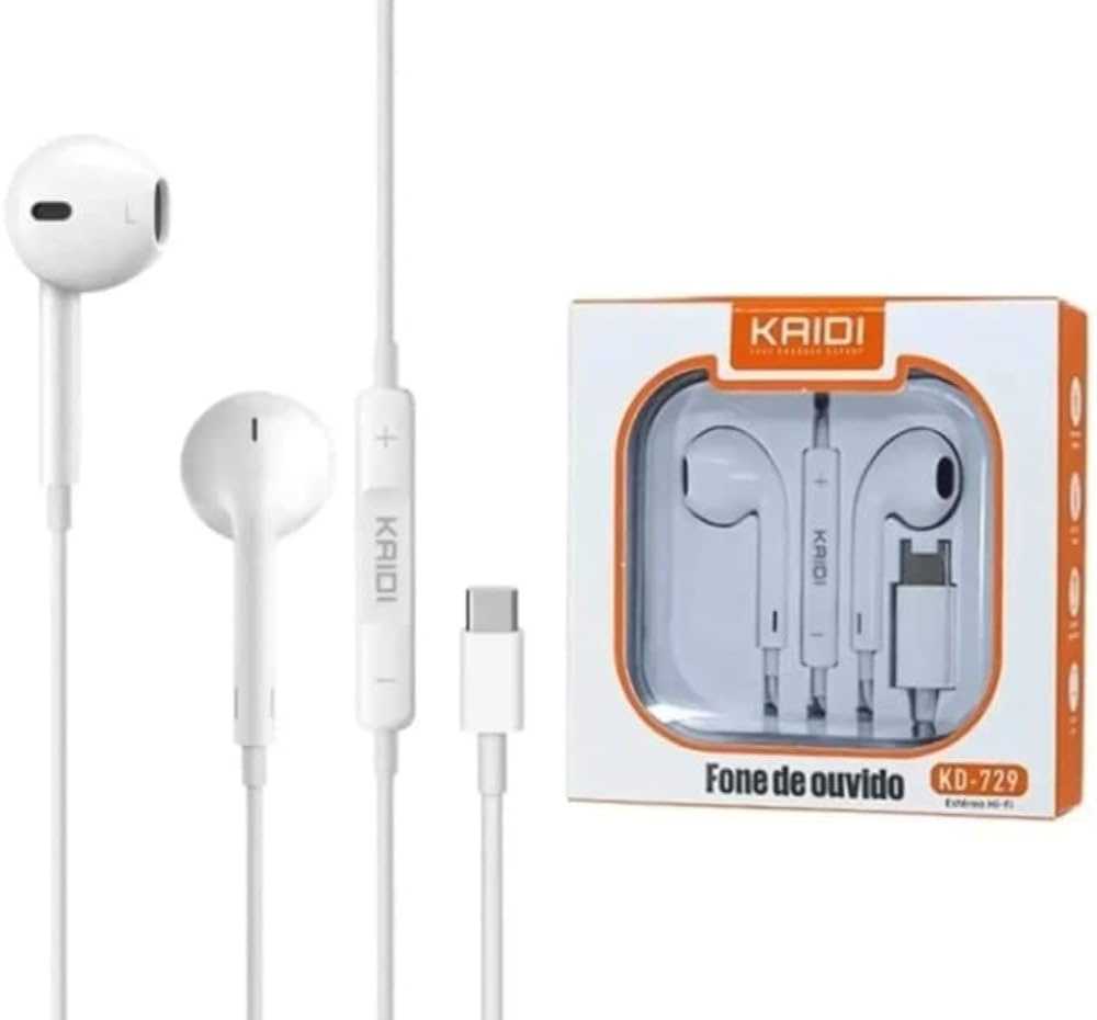FONE KAIDI ENTRADA TIPO-C KD-729