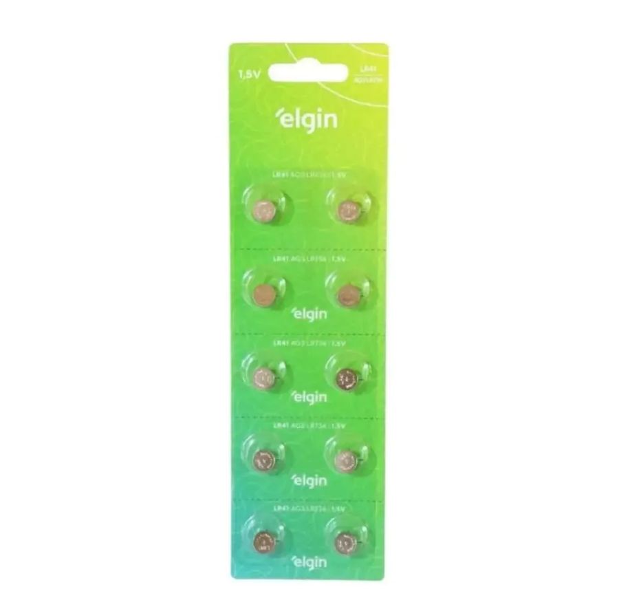 BATERIA ELGIN LR41 CARTELA