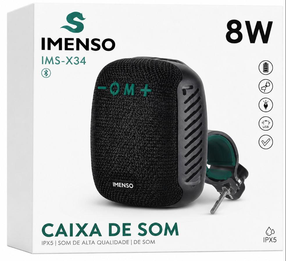 CAIXA DE SOM BLUETOOTH IMENSO X34