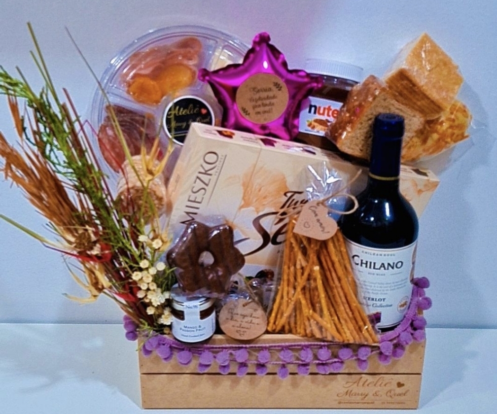 Box de Vinho com chocolates finos