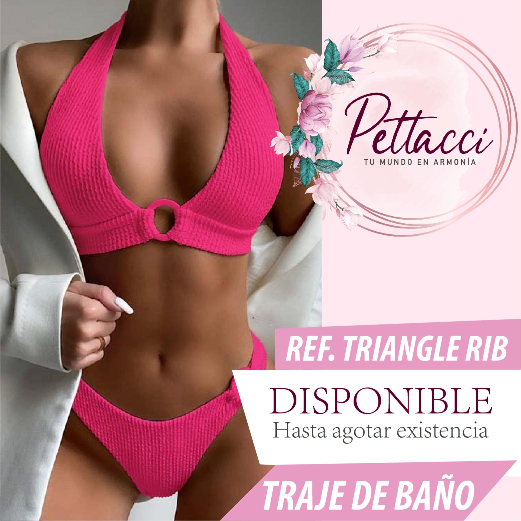 HALTER TRIANGLE RIB BIKINI