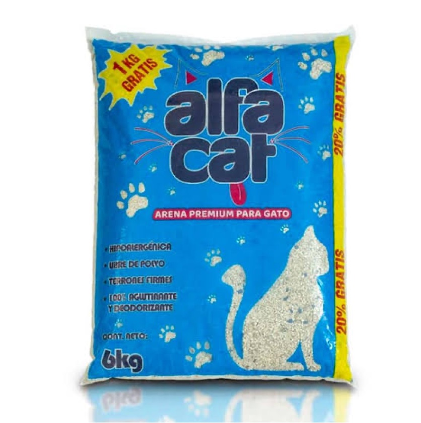 Arena para gato Alfa cat 6 kg