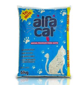 Arena para gato Alfa cat 4 bolsas de 6 kg