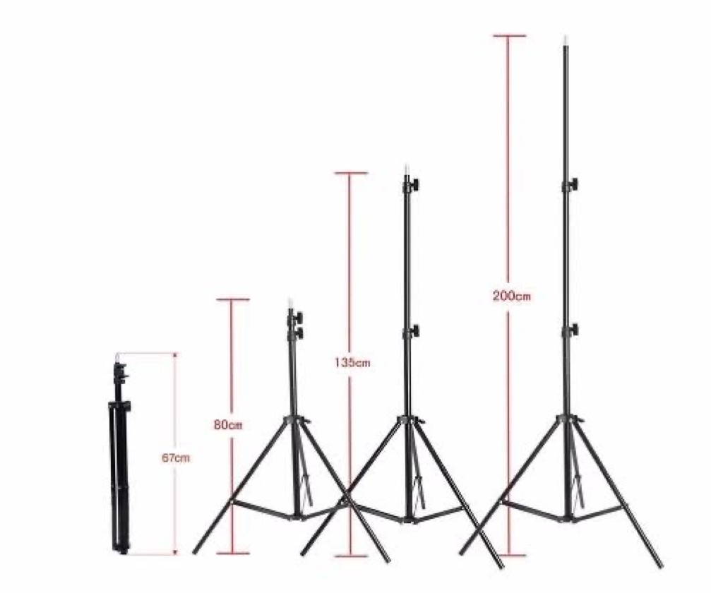 Tripé de iluminação WT803B Alt 2,00 mt 2m